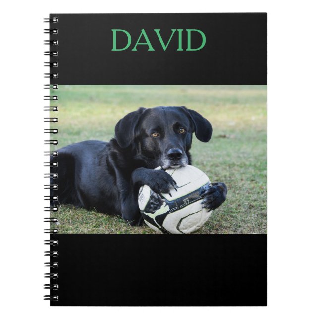 Caderno Espiral Bloco de notas espiral de laboratório preto com no (Frente)