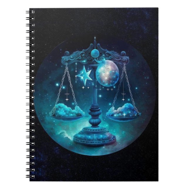 Caderno Espiral Bloco de notas espiral Libra Zodiac (Frente)