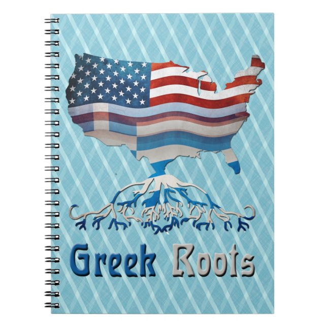 Caderno Espiral Bloco de notas grego americano (Frente)