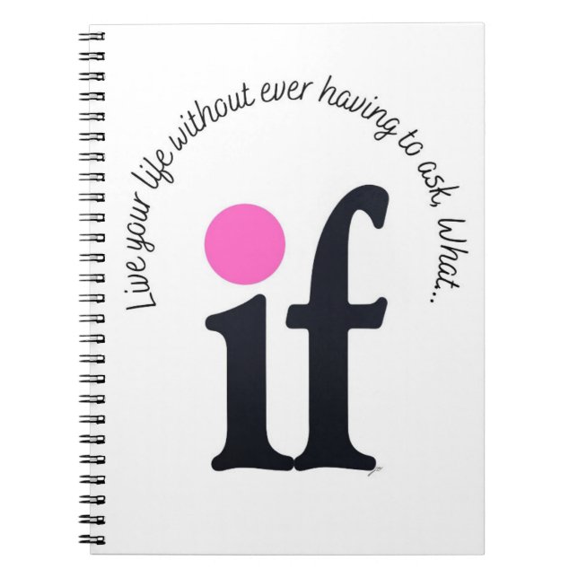 Caderno Espiral Bloco de Notas Inspirador 'E se' (Frente)