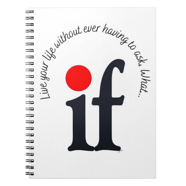 Caderno Espiral Bloco de Notas Inspirador 'E se' (Frente)