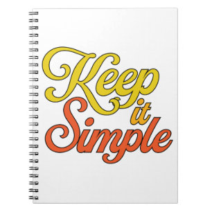 Caderno Espiral Bloco de Notas Mantenha Simples (Amarelo)