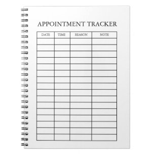 Caderno Espiral Bloco de Notas Minimalista para Controle de Compro