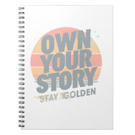 Caderno Espiral Bloco de Notas Motivacional Retro | Gráfico Unisex