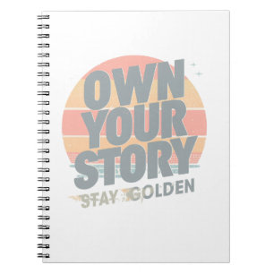 Caderno Espiral Bloco de Notas Motivacional Retro Gráfico Unisex