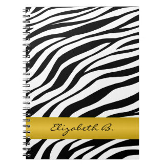 Caderno Espiral Bloco de Notas Personalizado com Faixa Amarela Zeb