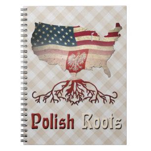 Caderno Espiral Bloco de Notas Polonês Americano