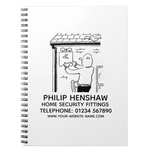 Caderno Espiral Bloco de Notas sobre Acessórios para Segurança Int (Frente)