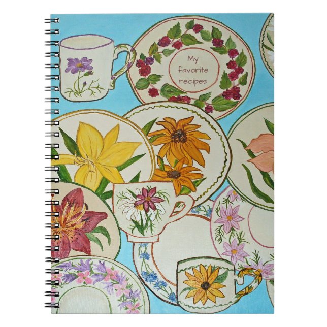 Caderno Espiral Bloco de receitas favorito (Frente)