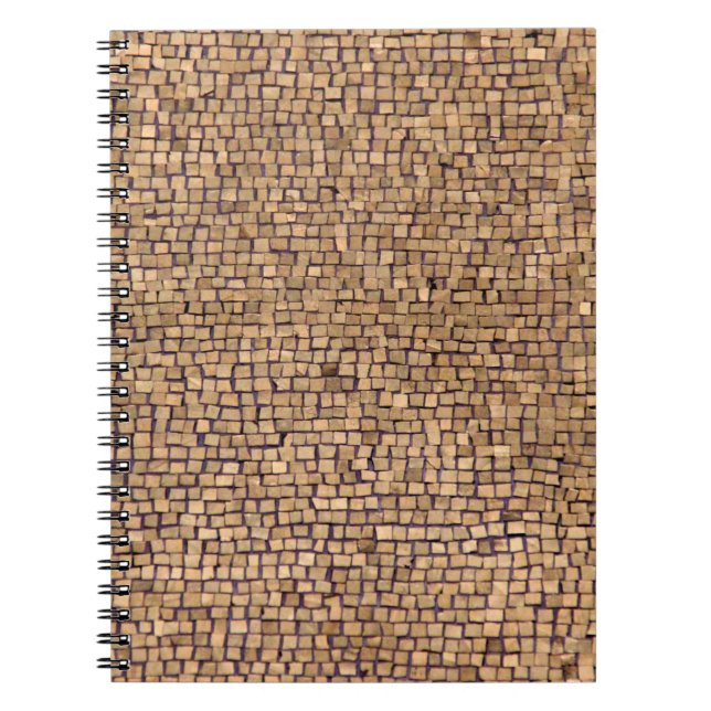 Caderno Espiral Bloco de tijolos castanho (Frente)
