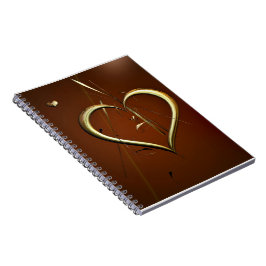 Caderno Espiral Blocos de Amor de Notebook Dourado Espiral