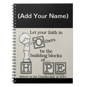Caderno Espiral Blocos de Construção da ESPERANÇA-Personalize