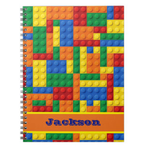 Caderno Espiral Blocos de Construção de Tijolos Coloridos Person