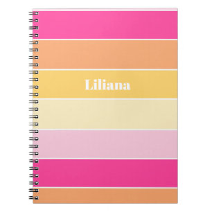Caderno Espiral Blocos de Cores Personalizados de Verão Amarelos C