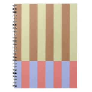 Caderno Espiral Blocos de Listras Pastel