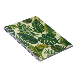 Caderno Espiral Blocos de Notas de Folhas de Palmeira Verde Tropic