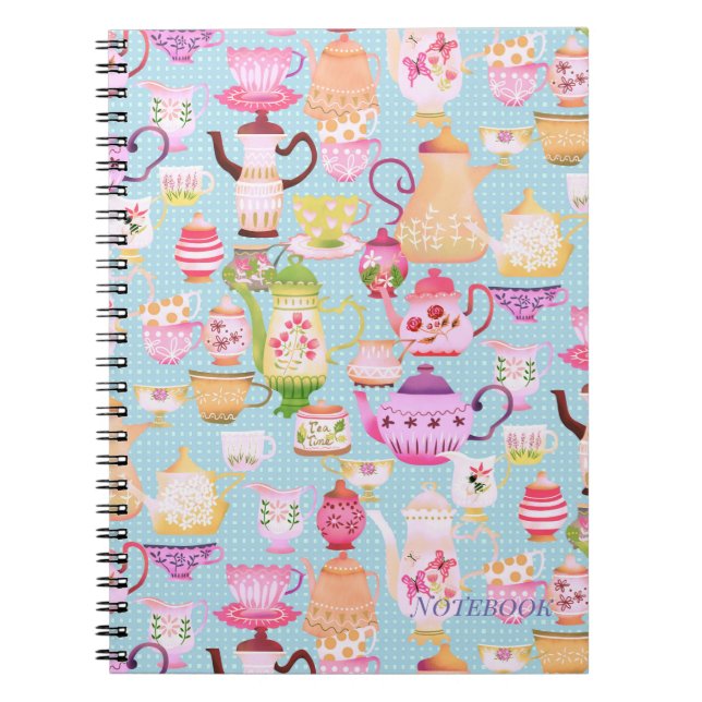 Caderno Espiral Blocos e Copas Azuis (Frente)