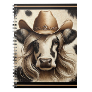 Caderno Espiral Blona Country Cow Girl Engraçada
