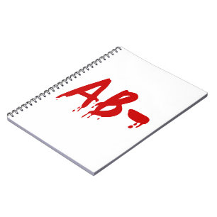 Caderno Espiral Blood Group AB - Hospital #Horror Negativo
