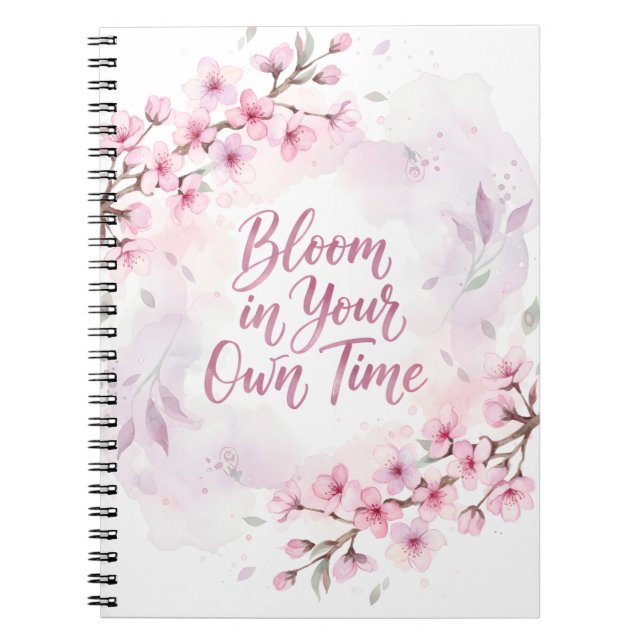 Caderno Espiral  Bloom in Your Own Time Spiral Photo Notebook (Frente)