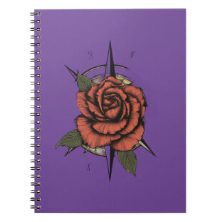 Caderno Espiral Bloom & Navegar: Rosa Compass Tee