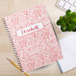 Caderno Espiral Bloom onde você está plantado: um Red Personalizad