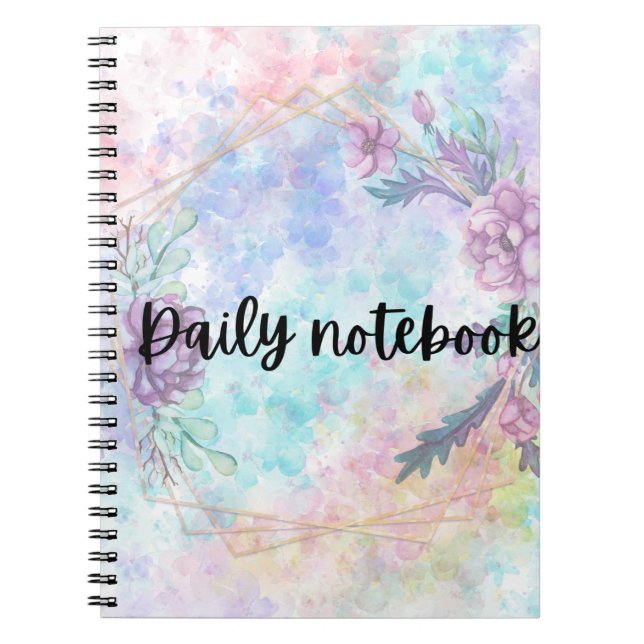 Caderno Espiral Bloom & Write - Notebook Floral (Frente)