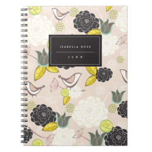 Caderno Espiral Blooms Florais Do Tea Party Com Notebook Personali