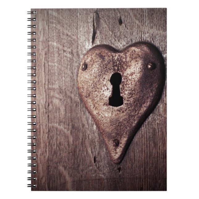 Caderno Espiral Bloquear Coração (Frente)