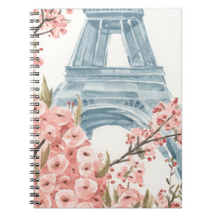 Caderno Espiral Blossomas de Cereja de Paris