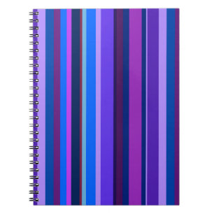 Caderno Espiral Blue and purple vertical stripes