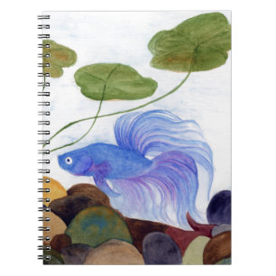 Caderno Espiral Blue Betta Fish