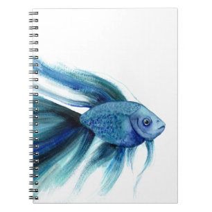 Caderno Espiral Blue Betta Fish