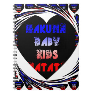 Caderno Espiral Blue Black Hakuna Matata Baby Kids Design.png