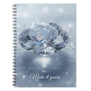 Caderno Espiral Blue Crystal Art Case - Personalizado para Meaning