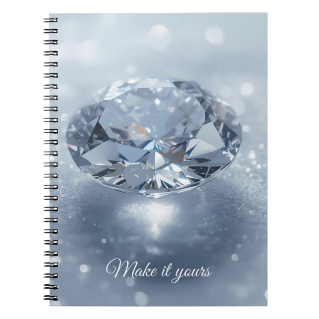 Caderno Espiral Blue Crystal Art Case - Personalizado para Meaning (Frente)