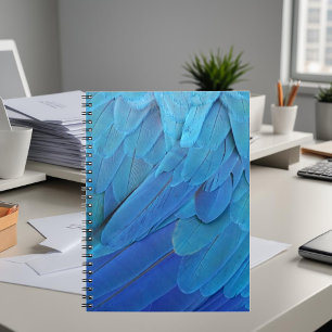 Caderno Espiral Blue feathers