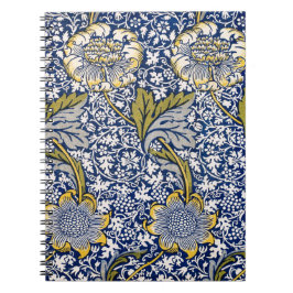 Caderno Espiral Blue Floral Artista Design William Morris Notebook