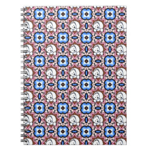 Caderno Espiral Blue Floral Westie