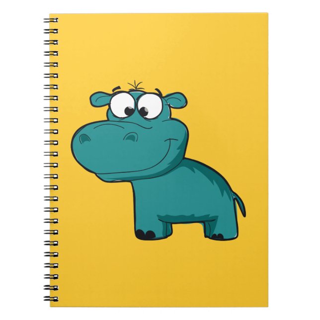 Caderno Espiral Blue Happy Hippo (Frente)