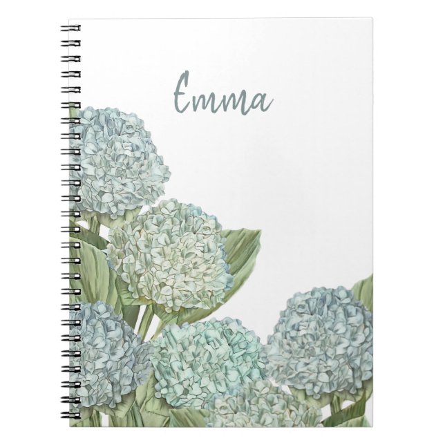Caderno Espiral Blue Hydrangea (Frente)