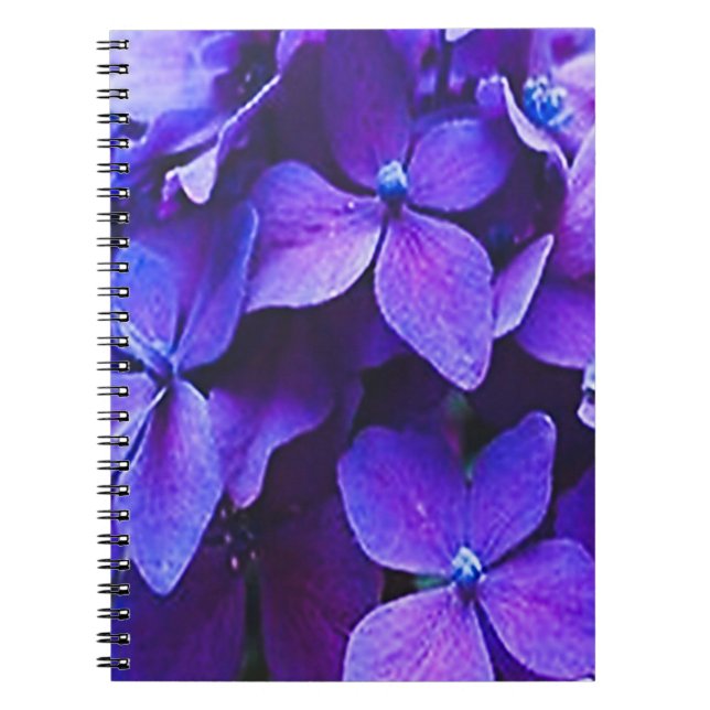 Caderno Espiral                     BLUE RED Hydrangea      (Frente)