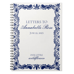 Caderno Espiral Blue Talaver Azulejo Fiesta Letters to Birthday Gi