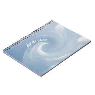 Caderno Espiral Blue Wave 1 Calming Peaceful Name Modelo