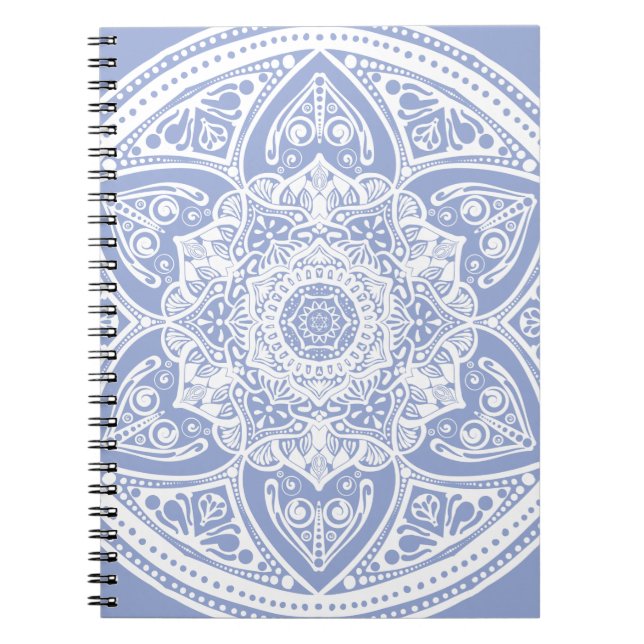Caderno Espiral Blueberry Mandala (Frente)