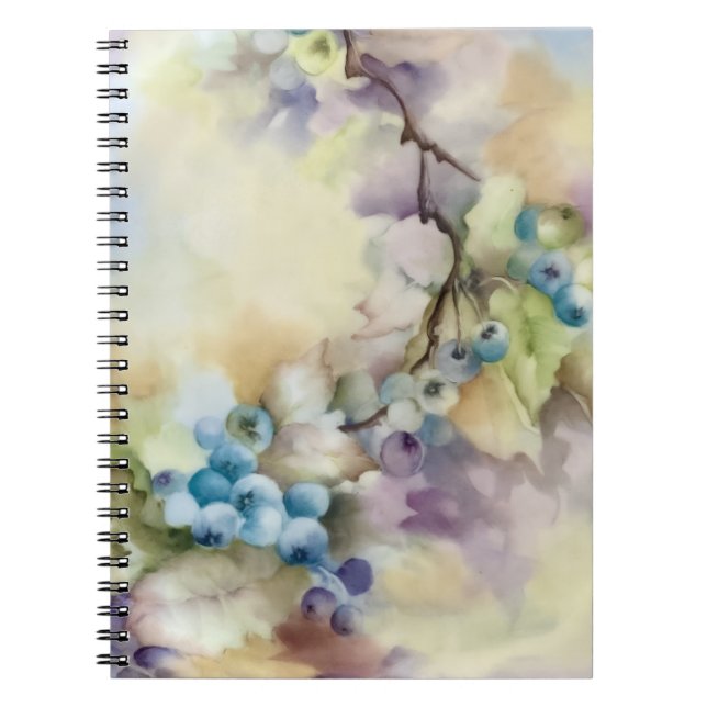 Caderno Espiral Blueberry Watercolor Notebook (Frente)