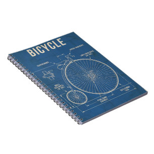 Caderno Espiral Blueprint Penny Farthing Vintage