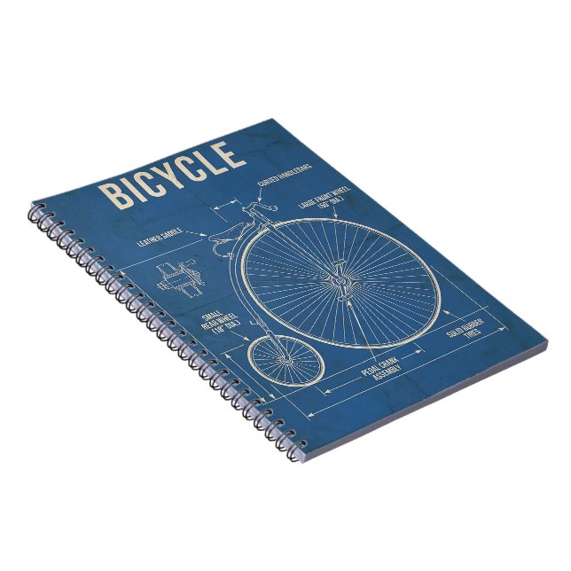 Caderno Espiral Blueprint Penny Farthing Vintage (Lado Direito)