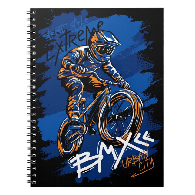 Caderno Espiral Bmx Bicycle Urban Graffiti streetwear  (Frente)