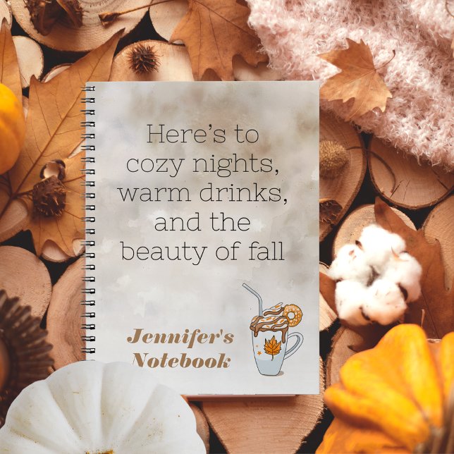 Caderno Espiral Bô escuro Queda de café quente Notebook espiral (Boho dark Fall theme warm coffee Spiral Notebook)